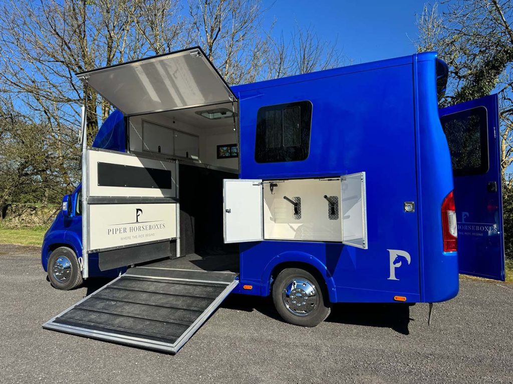 Secure horse transport system designed by Piper Horseboxes Ltd.