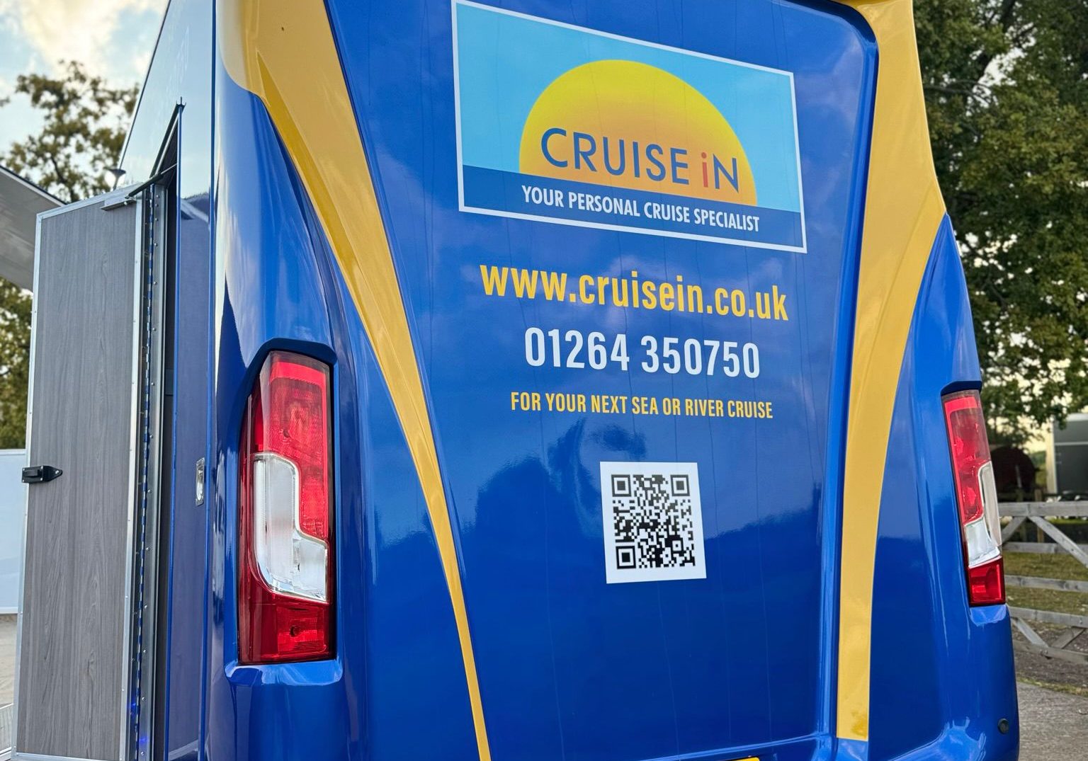 Horsebox with Cruise In graphics on the back