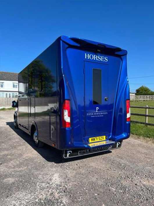 Proud owners of a new Piper Horseboxes Ltd horse transport vehicle. Perfect for horse shows and travel.